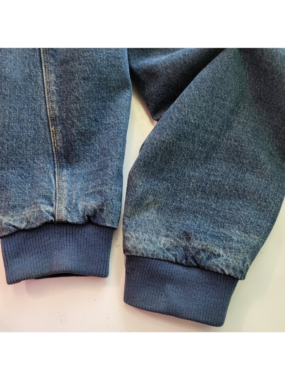 Vintage LEE Denim Workwear Jacket Sz XXL Full Zip Drawstring Hood Flannel Lined - Picture 7 of 16